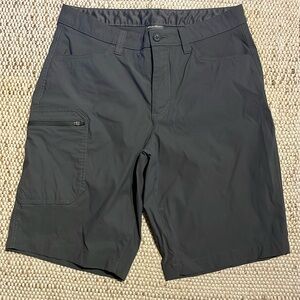 EUC Eddie Bauer Men's Rainier Performance Dark Grey Shorts, 32 Waist